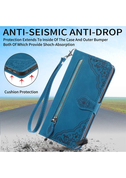 Ile Uyumlu Samsung Galaxy S21 Plus Fermuarlı Kese Manyetik Kart Tutacağı Bilek Kayışlı Cüzdan Kesesi Samsung Galaxy S21 Plus (Yurt Dışından)