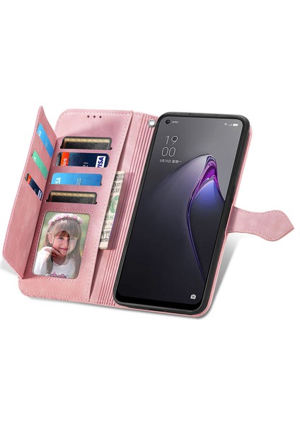 Ile Uyumlu Oppo Reno 8 Fermuarlı Kese Manyetik Kart Tutacağı Bilek Kayışlı Cüzdan Kesesi Oppo Reno 8 (Yurt Dışından)