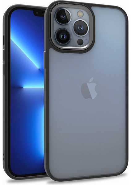 iPhone 13 Pro Max Kılıf Zore Flora Kapak-Siyah