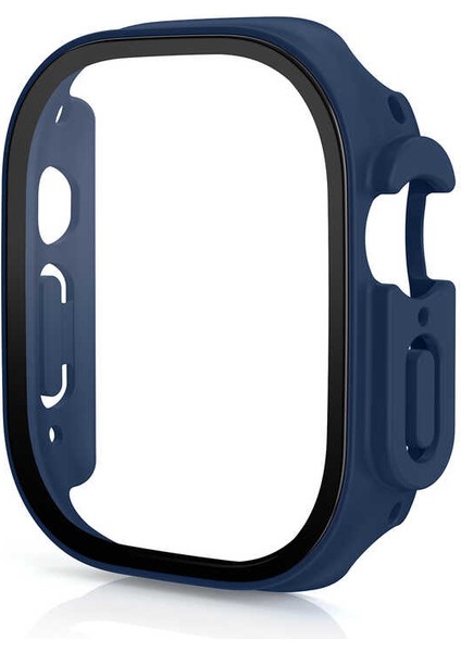 Watch Ultra 49MM Kasa ve Ekran Koruyucu Zore Watch Gard 19-Lacivert