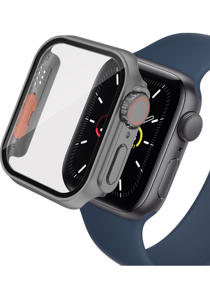 Apple Watch 7-8 45MM - Watch Ultra 49MM Kasa Dönüştürücü ve Ekran Koruyucu Zore Watch Gard 26-Gümüş