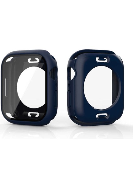 Watch 7 41MM 360 Derece Korumalı Kasa ve Ekran Koruyucu Zore Watch Gard 12-Lacivert