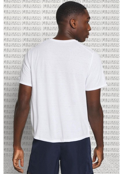 Dri Fit Miler White T-Shirt Reflektörlü Amblemli Beyaz Erkek Koşu Spor Tişörtü fiyatları