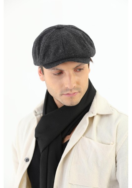 Erkek Desenli Kasket Peaky Blinders Kaşe Kumaş Şapka Kasket modelleri