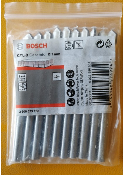 Cyl-9 Seramik Matkap Ucu 7*80 mm 10'lu