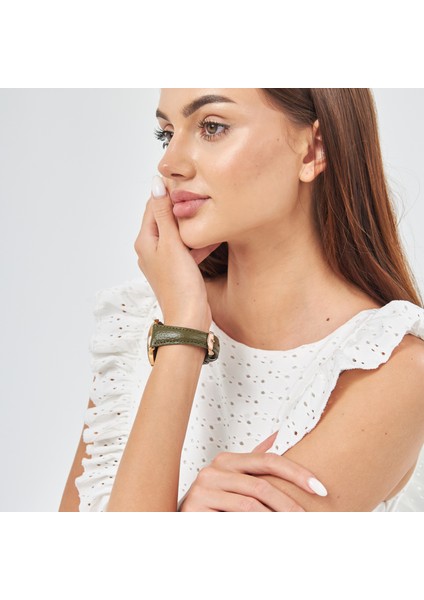 Huawei Watch Kadın Deri Kordon Huawei Watch 4 Gt Gt2 Gt 3 Pro Seramik Elegant 42MM 43MM 20MM Hakiki Deri Kayış Haki Yeşil modelleri