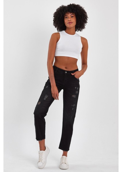 Özel Koleksiyon Yırtık Detaylı Denim Pantolon (AG-1051G)