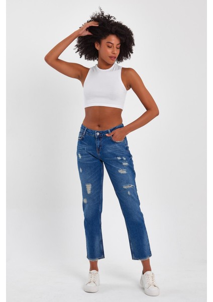 Özel Koleksiyon Yırtık Detaylı Denim Pantolon (AG-1051G) fiyatları