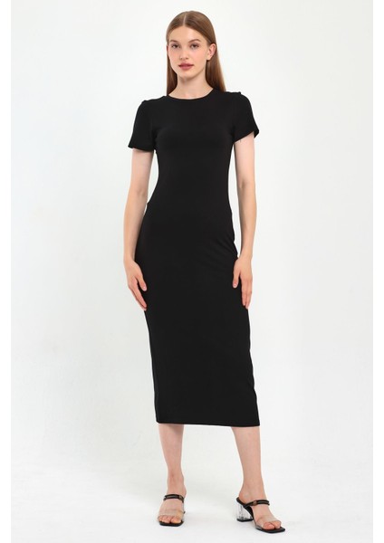 Bisiklet Yaka Uzun Elbise (B23-00138) modelleri