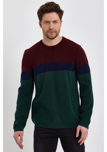 Renk Bloklu Kazak (E22-5701)