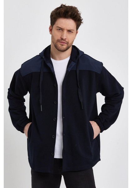 Alexandergardı Paraşüt Kumaş Detaylı Oversize Hırka (E22-61000)