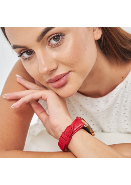 Huawei Watch Kordon Huawei Watch 4 Gt Gt2 Gt 3 Pro Seramik Elegant 42MM 43MM 20MM Hakiki Kırmızı Deri Kayış indirimleri