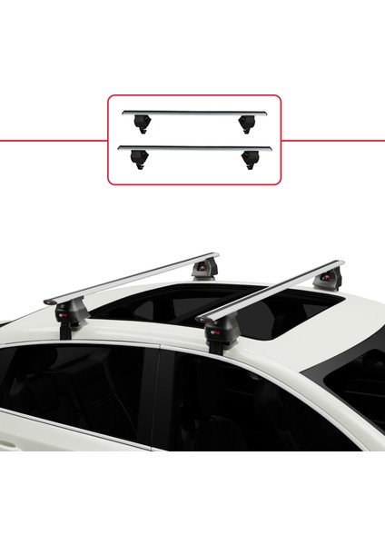 Toyota Ractis / Verso S (XP120) 2010-2017 Arası ile Uyumlu Ace-4 Ara Atkı Tavan Barı Gri fiyatları