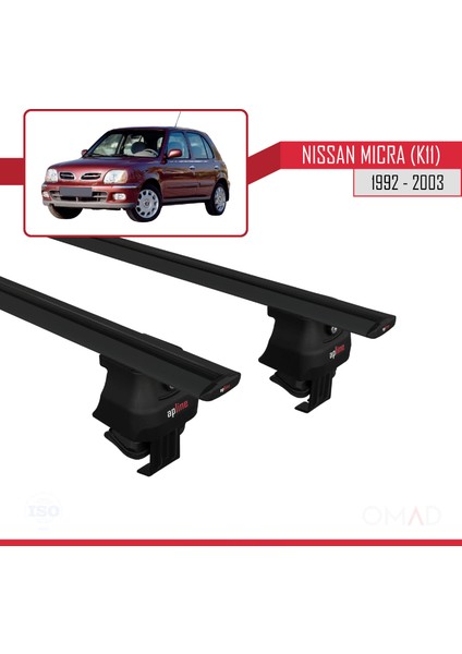 Nissan Micra / March (K11) 1992-2003 Arası ile Uyumlu Ace-4 Ara Atkı Tavan Barı Siyah