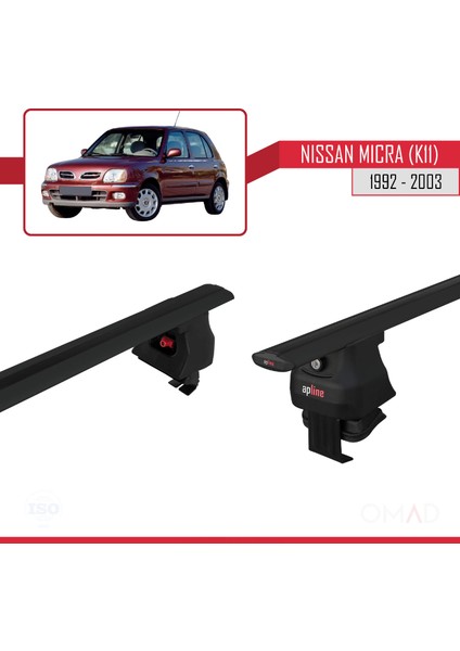 Nissan Micra / March (K11) 1992-2003 Arası ile Uyumlu Ace-4 Ara Atkı Tavan Barı Siyah