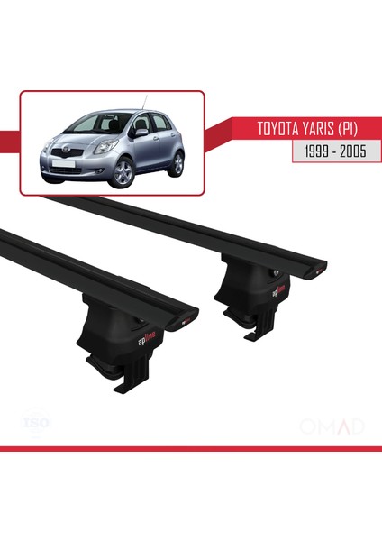 Toyota Yaris / Vitz (P1) 1999-2005 Arası ile Uyumlu Ace-4 Ara Atkı Tavan Barı Siyah modelleri