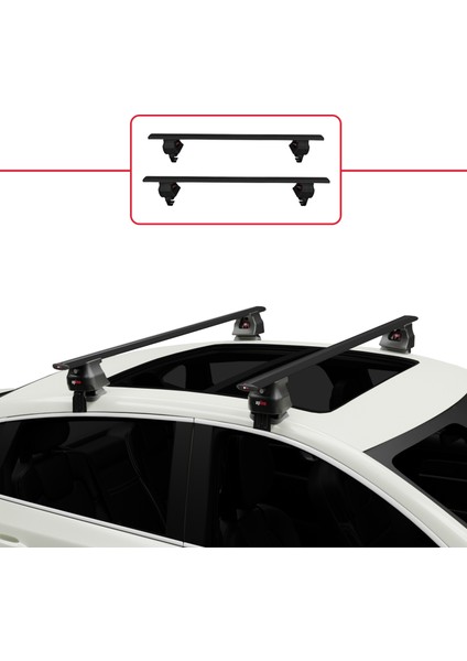 Toyota Ractis / Verso S (XP120) 2010-2017 Arası ile Uyumlu Ace-4 Ara Atkı Tavan Barı Siyah