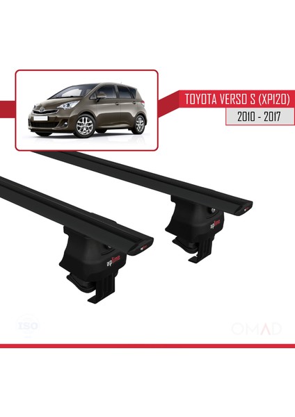 Toyota Ractis / Verso S (XP120) 2010-2017 Arası ile Uyumlu Ace-4 Ara Atkı Tavan Barı Siyah
