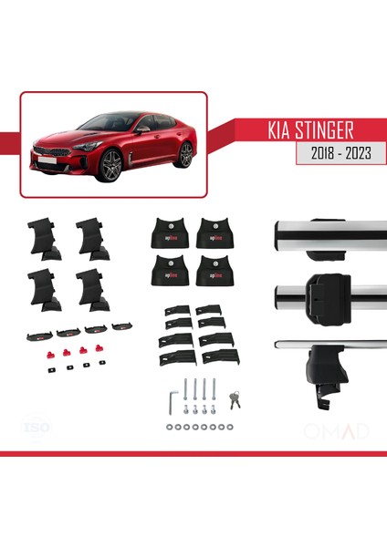 Kia Stinger 2018-2023 Arası ile Uyumlu Ace-4 Ara Atkı Tavan Barı Gri indirimleri