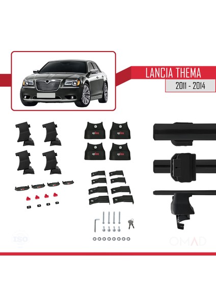 Lancia Thema 2011-2014 Arası ile Uyumlu Ace-4 Ara Atkı Tavan Barı Siyah indirimleri