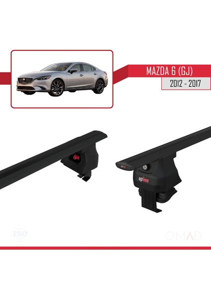 Mazda 6 / Atenza (Gj) 2012-2017 Arası ile Uyumlu Ace-4 Ara Atkı Tavan Barı Siyah fırsatları