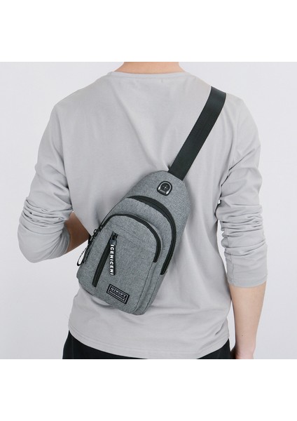Göğüs Çantası Erkek Sırt Çantası Kanvas Göğüs Çantası Gündelik Spor Messenger Çanta (Yurt Dışından) modelleri