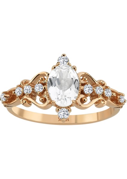 Pırlanta ve Beyaz Topaz Taşlı Regina Yüzük 0447R0060 fiyatları