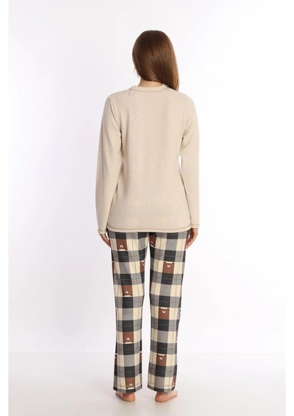 Uzun Kol Kadın Pijama Takım 98411 fırsatları