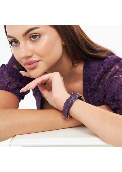 Samsung Galaxy Watch Kadın Deri Kordon Samsung Watch4 Watch5 Watch 6 Watch 5 Pro 40MM 43MM 44MM 45MM 46MM 47MM 20MM Hakiki Deri Kayış Mor fiyatları