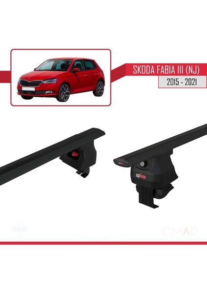 Skoda Fabia Iıı (Nj) 2015-2021 Arası ile Uyumlu Ace-4 Ara Atkı Tavan Barı Siyah fırsatları