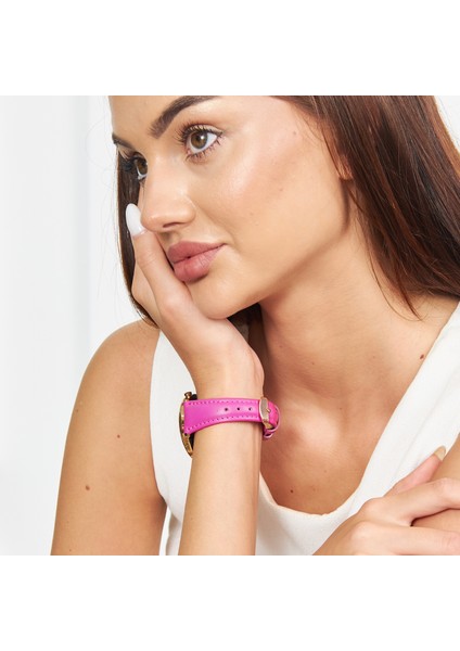 Samsung Galaxy Watch Samsung Watch4 Watch5 Watch 6 Watch 5 Pro 40 MM 43 MM 44 MM 45 MM 46 MM 47 MM 20 MM Hakiki Deri Kayış Fuşya fırsatları