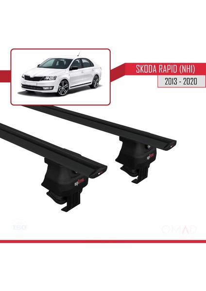 Skoda Rapid (Nh1) 2013-2020 Arası ile Uyumlu Ace-4 Ara Atkı Tavan Barı Siyah