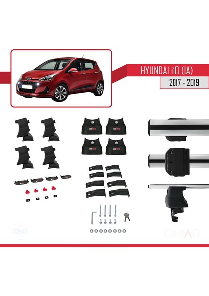 Hyundai I10 (Ia) 2017-2019 Arası ile Uyumlu Ace-4 Ara Atkı Tavan Barı Gri indirimleri