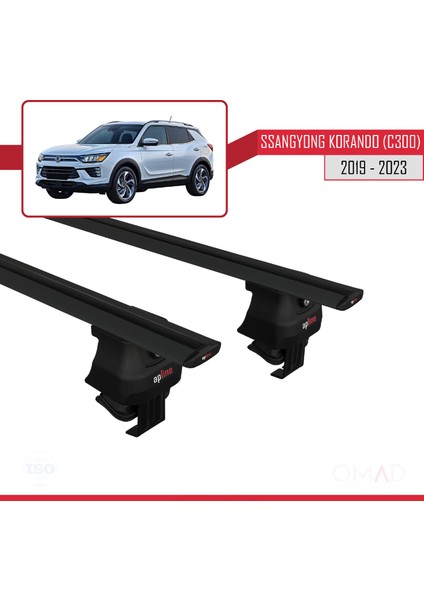 Ssangyong Korando (C300) 2019 ve Sonrası ile Uyumlu Ace-4 Ara Atkı Tavan Barı Siyah modelleri