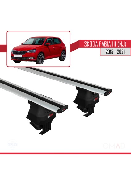 Skoda Fabia Iıı (Nj) 2015-2021 Arası ile Uyumlu Ace-4 Ara Atkı Tavan Barı Gri