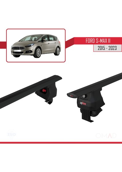 Ford S-Max Iı 2015-2023 Arası ile Uyumlu Ace-4 Ara Atkı Tavan Barı Siyah