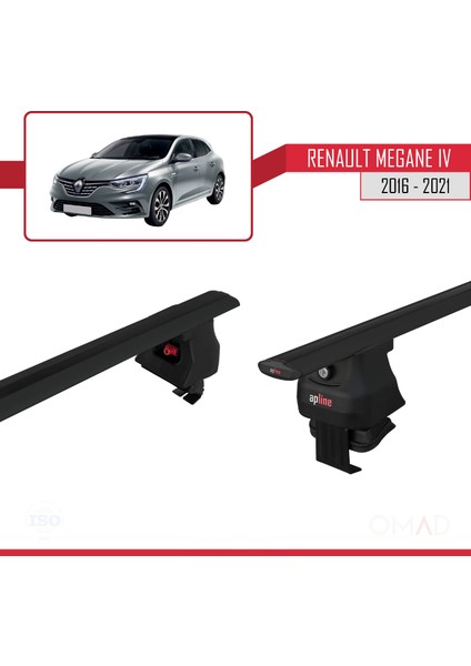 Renault Megane Iv 2016-2021 Arası ile Uyumlu Ace-4 Ara Atkı Tavan Barı Siyah fırsatları