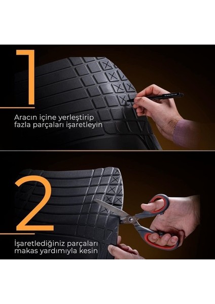 Ssangyong Korando 2019-2020-2022-2023 Uyumlu 4d Havuzlu Paspas Takımı Gri