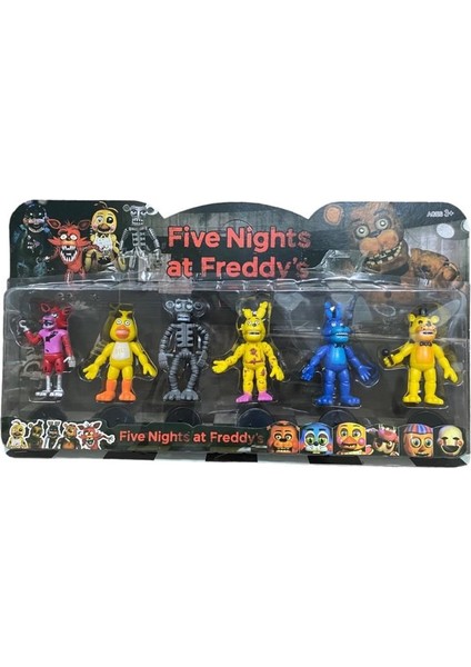 Five Nights At Freddys Oyun Karakterleri 6'lı Set Büyük Boy