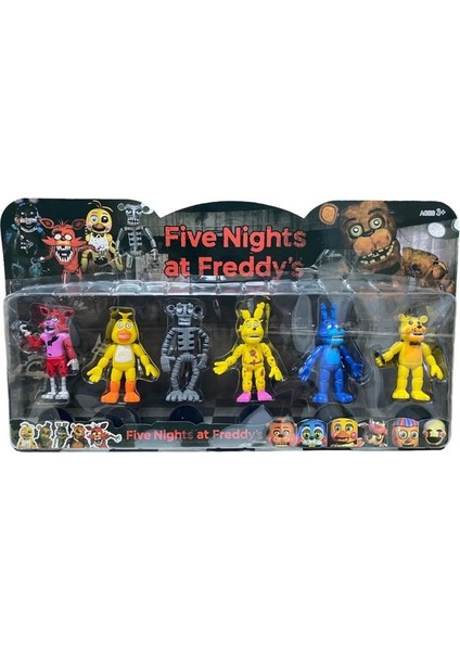 Five Nights At Freddys Oyun Karakterleri 6'lı Set Büyük Boy