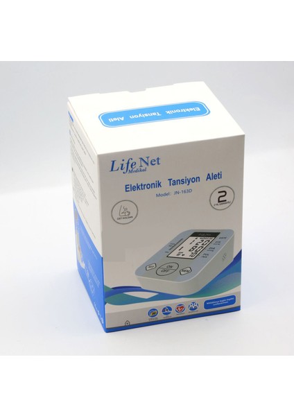 Life Net Medikal Üst Koldan Ölçer Dijital Tansiyon Aleti Nabız Ölçer USB Girişli JN-163D