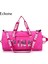 Pembe Echoine Kadın Moda Eğlence Zip Seyahat Çantası Spor Çantası Mektup Baskı Taşınabilir Tek Omuz Çantası Büyük Kapasiteli Saklama Çantası (Yurt Dışından) 5