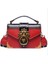 Kırmızı Moda Kız Metal Aslan Çanta Crossbody Çanta Tote Kadınlar Metal Aslan Kafası Marka Omuz Çantası Mini Kare Çanta (Yurt Dışından) 1