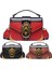 Kırmızı Moda Kız Metal Aslan Çanta Crossbody Çanta Tote Kadınlar Metal Aslan Kafası Marka Omuz Çantası Mini Kare Çanta (Yurt Dışından) 2