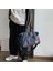 Koyu Mavi Seyahat Çantası Retro Denim Seyahat Çantası Büyük Kapasiteli El Bagajı Silindir Çanta Unisex Rahat Omuz Crossbody Çanta Ayakkabı ile Bit Seyahat Çanta (Yurt Dışından) 5