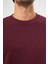 Unisex Bordo Oversize Bol Kalıp Basic Sweatshirt (Sevgili-Çift Kombini Tavsiyesi) 2