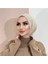 Çıt Çıtlı Hasema Üstü Uyumlu Hijab Bone Ten 1