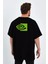 Nvidia Studio Baskılı Sıfır Yaka Unisex Oversize Tişört 3