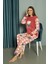 Kadın Kışlık Polar Pijama Takımı Peluş Desenli Takım Tampap 312358 2