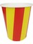 Bardak Karton Çizgili Sarı Kırmızı 8 Oz Pk:8 1